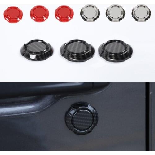 2021 Carbon Fiber Car Door Key Jack Hole Decoration Cover For Jeep Wrangler JK 2007-2017
