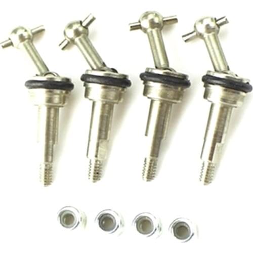 4Pcs Metal CVD Universal Joint Shaft with M2 Nut for Wltoys K969 K989 K979 P929 1/28 RC Car Upgrades Parts