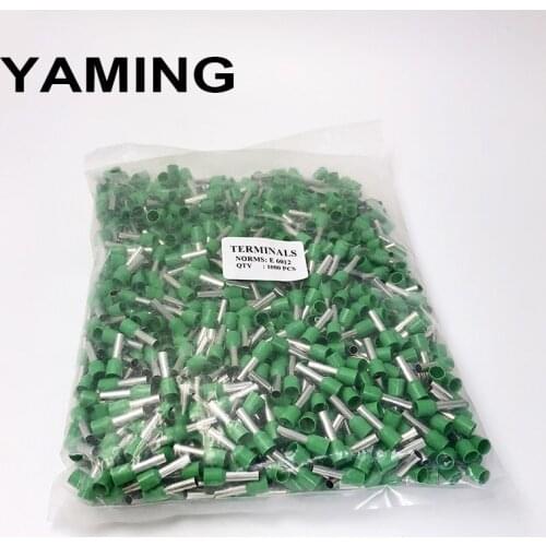 6mm2 E6012 Cable Wire Tube insulating Insulated terminals Connector Insulating Crimp Terminal 1000PCS/Pack