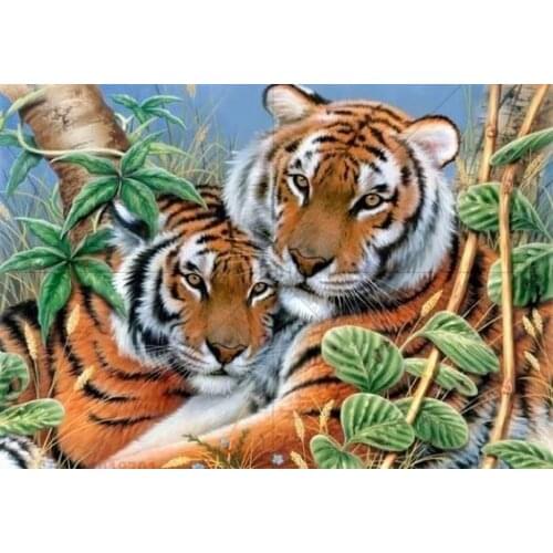 5D diamond embroidery tiger drill diamond cross stitch crystal square diamond sets decorative diy diamond painting
