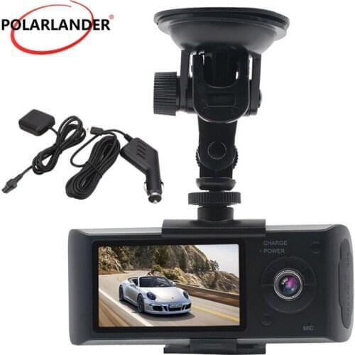 140 Degree Cam Video Recorder Dual Lens 2.7 Inch TFT LCD With GPS Camaras Duales 3D G-Sensor X3000 R300 Vehicle Car DVR