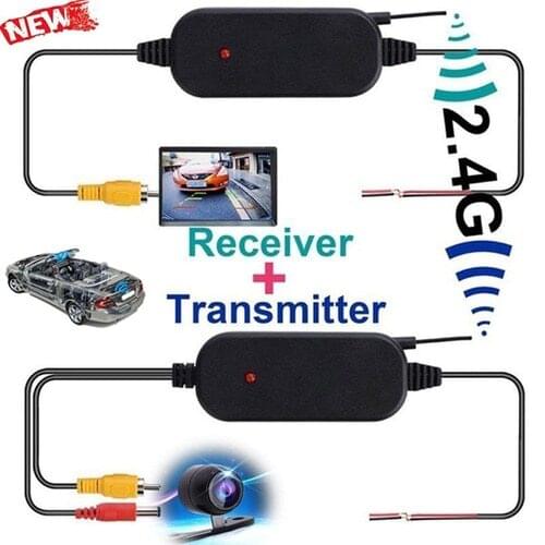 2.4GHZ Wireless Video Transmitter Receiver for Car DVD Monitor WIFI Reverse Rear Backup View Camera Car Accessories
