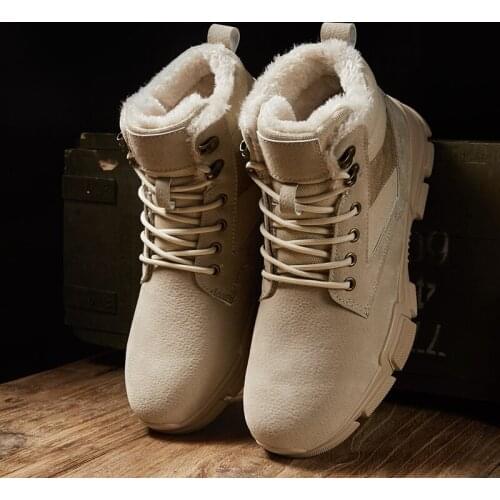 Combat Boots Mens Tactical Boots Vintage Ankle Leather For Men Home Timber Land Winter Work Snow Rubber Motocycle