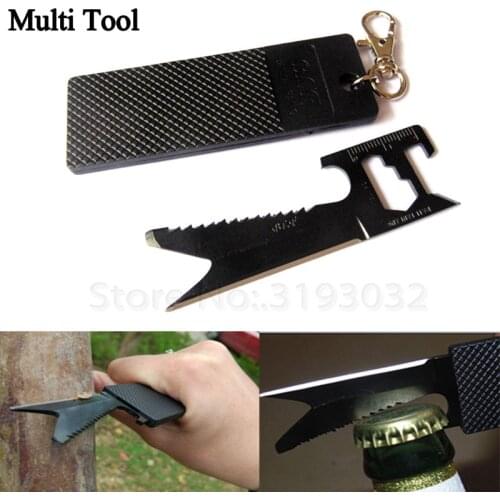 Multitool Camp Equipment Self Defense Weapon Bushcraft Outdoor Hike Gear Keychain Emergencey Tool Card Knife Safety Survival Kit