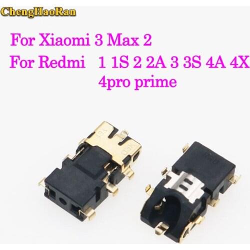 ChengHaoRan 1-5 pcs Earphone Headphone Audio Jack connector for Xiaomi Redmi 3 3S 1 1S 2 2A 4 pro prime 4X/ Xiaomi 3 MAX 2