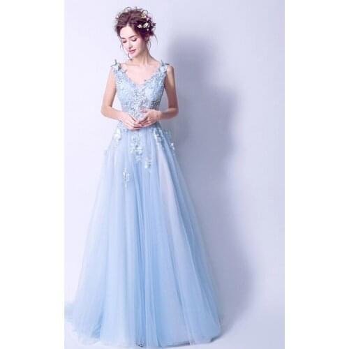 Cheap Lace Turkish Prom Dress Long A Line V Neck Sexy Graduation Dress Applique Pearls Party Evening Dresses Vestidos de fiesta