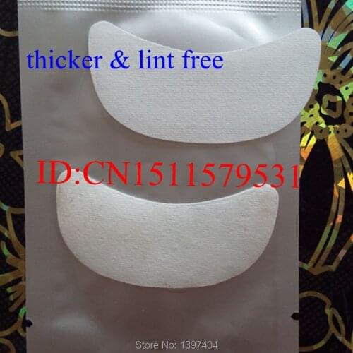 DHL free shipping 1000 pair /lot THICKER lint free under eye gel patch and thick eyelash patch for eyelash extention