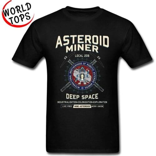 Deep Space Asteroid Mining SpaceX Mars Apollo T Shirt Aircraft Russia Party Top T-shirts High Quality Street Tee Shirt For Men