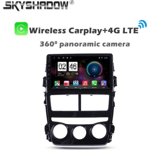 360 Panoramic Camera 6G+128G Android 10.0 Car DVD Player GPS WIFI Bluetooth 5.0 RDS Radio For Toyota Vios Yaris 2017 2018 2019