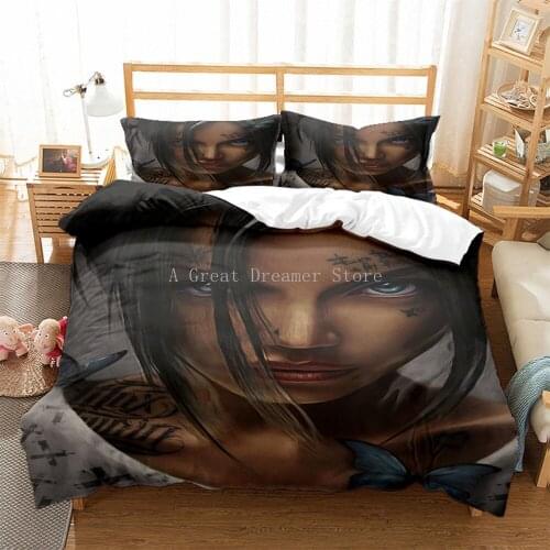 Fashion African Black Sexy Girl Bedding Set Queen For Gilrs Kids Cute Princess Duvet Cover Black Girls With Pillowcases