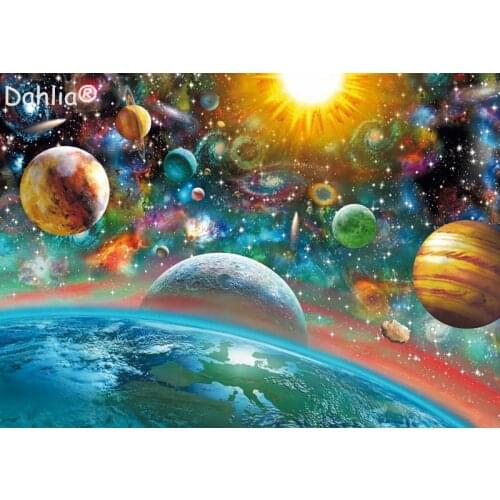Outer space Planet Scenery Handmade Needlework Embroidery DIY Cross Stitch Kits Crafts 14CT Unprinted Home decor wall Arts