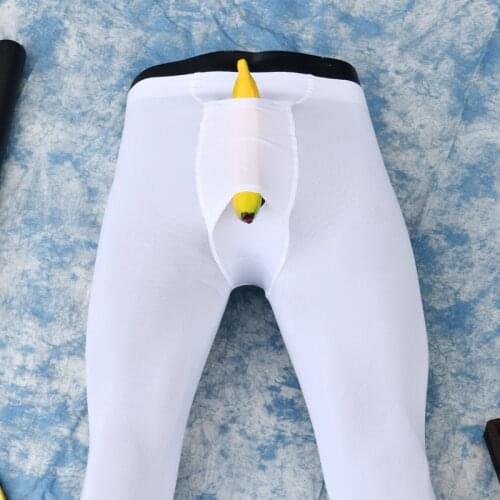 Mens 200D Breathable Ankle Style Pressure Leggings Pyjamas Autumn Winter Pants Trousers Pantyhose Warm Underwear With Long Legs