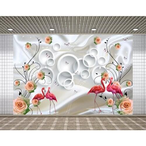 Lyavshi 3d Backdrops Photographic Background Flowers Flamingo Interior Decoration for Photo Studio Props Photography Photophone
