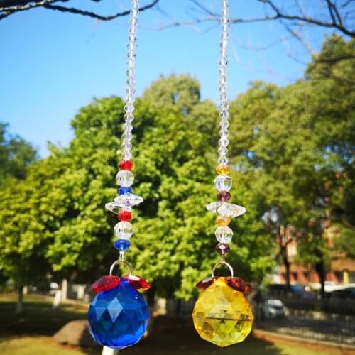 2PCS/LOT Chandelier Glass Crystal Ball Lamp Prism Pendant Fengshui Suncatcher Hanging Home Wedding Decoration