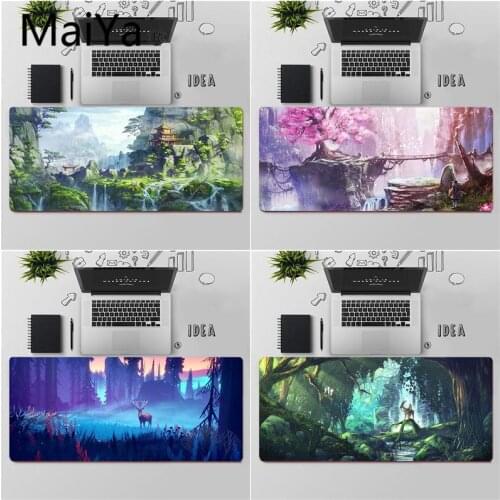 Maiya Top Quality Beautiful Cartoon Forest Tree DIY Design Pattern Game mousepad Free Shipping Large Mouse Pad Keyboards Mat