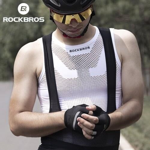 ROCKBROS Men Women Cycling Jersey Bicycle Vest MTB Road Breathable Bicycle Vest Mesh Underwear Cycling Base Layers Clothing