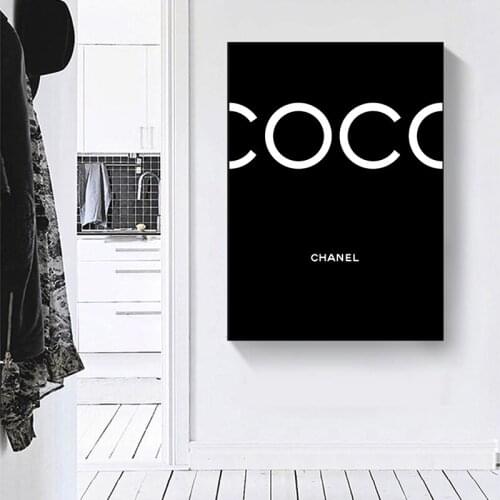 Fashion Flower Woman Posters And Prints Black White Vogue Wall Pictures Coco Quotes Canvas Paintings For Living Room Home Decor