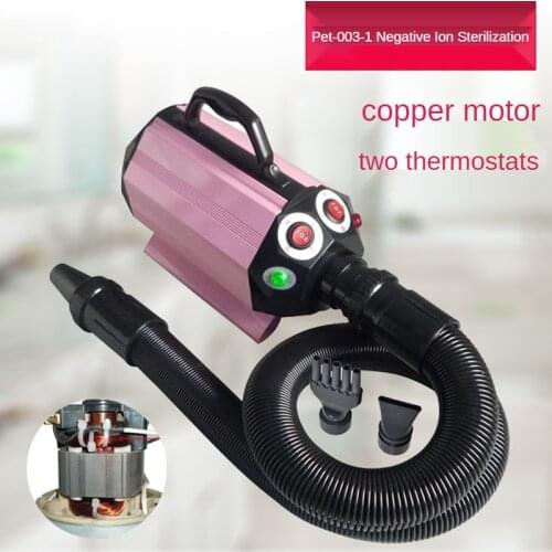 Powerful Dog Hair Dryer For Small Medium Large Pet Cat Grooming Shower Blower Warm Wind Fast Animal