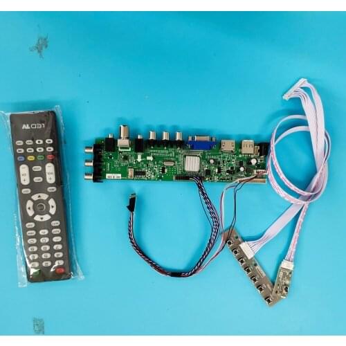 Kit For LTN156AT24-401/LTN156AT24-L01 Signal controller board digital remote DVB-T2 USB HDMI VGA AV LED TV 1366X768 40pin 15.6"