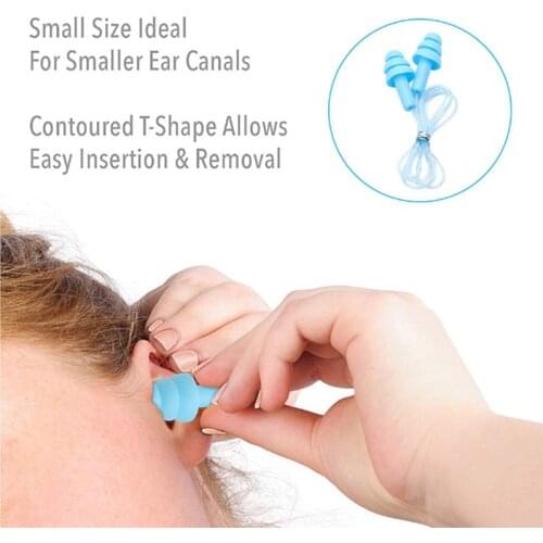 NEW Washable Soft Silicone Corded Ear Plugs Ears Protector Reusable Hearing Protection Noise Reduction Earplugs Earmuff
