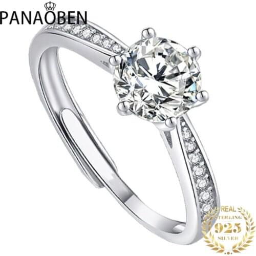 Couple Ring Real 925 Sterling Silver Fairy Wedding Engagement Party Luxury Unique Exquisite Elegant Original Design Fine Jewelry