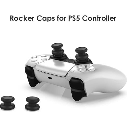 Raised Thumb Grips for PlayStation 5 PS5 Controller Antislip Thumbstick Covers Silicone Analog Stick Caps for DualSense