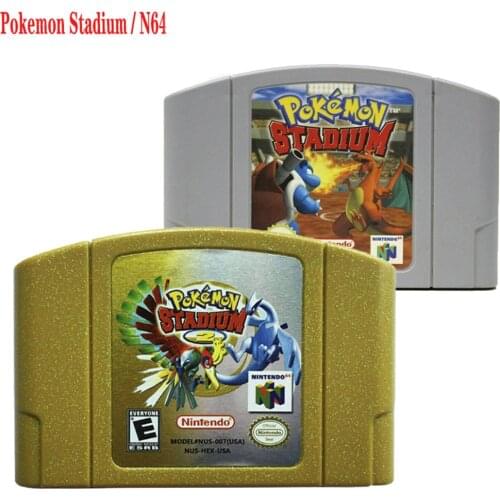 Pokemon stadium N64 Kasselda Gold shell USA Version Video Game Cartridge Pokemon Stadium 2 Golden Shell English Language