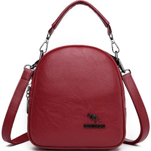 PU Leather Casual Solid crossbody bags for women Messenger Handbags Retro Women Tote travel shopper shoulder bags