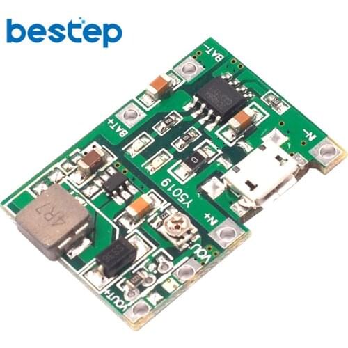 3.7V 5V 9V 2A Adjustable Step Up 18650 Lithium Battery Charging Discharge Integrated Module