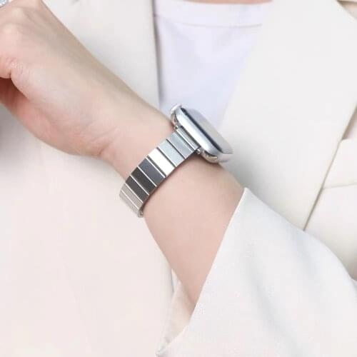 Thin bands for apple watch se 40mm 44mm strap slim stainless steel bracelet for iwatch 6 5 4 apple watch 3 38mm 42mm band women