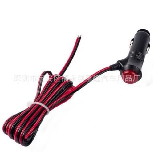 Car cigarette lighter extension cord/power cord/car cigarette lighter plug with switch 1 meter cord