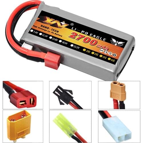 YW Power 7.4V 2S 2700mAh 40C Max 60C RC Lipo Battery T/JST/XT60 Plug For WLTOYS 12428 12423 1/12 RC Car Truck Model