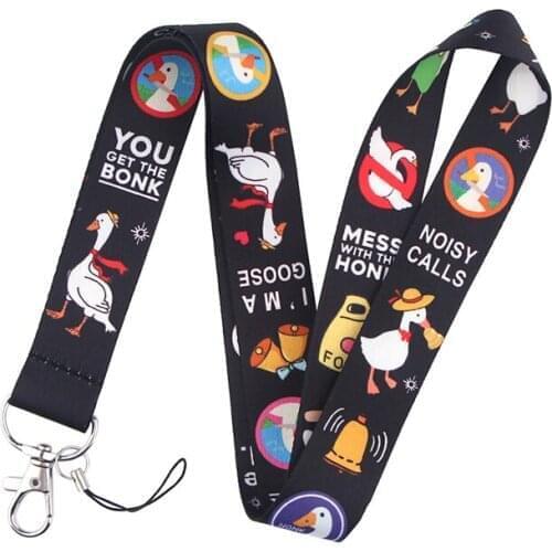 Funny Goose Neck Strap Lanyard keychain Mobile Phone Strap ID Badge Holder Rope Key Chain Keyrings Accessories webbings ribbons