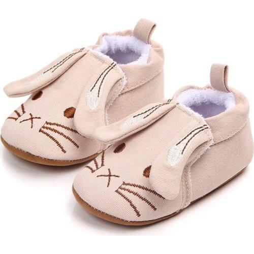 2021 Baby Shoes Infant Girls Boys Cute Shoes Soft Sole Anti-slip Rabbit Pattern Crib Shoes First Walkers Walking Shoesest