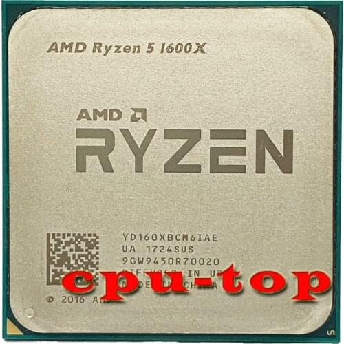 Free Shipping AMD Ryzen 5 1600X 3.6 GHz Six-Core Twelve-Thread CPU Processor 95W L3=16M YD160XBCM6IAE Socket AM4