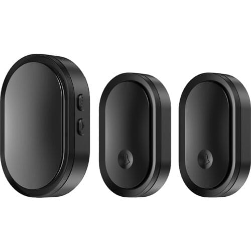 CACAZI Welcome Wireless Doorbell Waterproof 300M Remote 2 Button 1 Receiver Smart LED Light Home Door Ring Bell Electronic