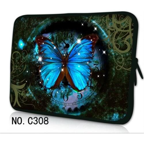 Blue Butterfly notebook laptop tablet bag for 9.7 inch 10.1 11.6 13.3 14.4 15 15.6 17 17.3 laptop sleeve case For ASUS Acer HP