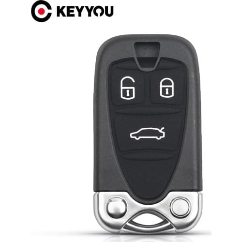 KEYYOU 3 Button Car Key Shell Case For Alfa Romeo 159 Brera156 Spider Remote Key Replacement With Uncut Blade Auto Replacement