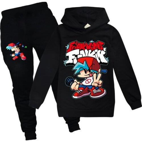 Children Clothes Friday Night Funkin Baby Girls Clothing Boys Cotton Jacket Pants 2Pcs Set Child Sport Casual Costume Kids
