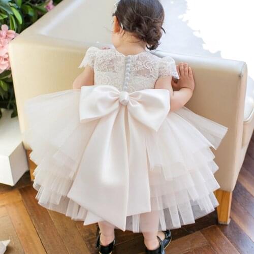 Childrens Age White Princess Dress Flower Girl Wedding Dress Female Gown Performance Clothing Vestidos Verano