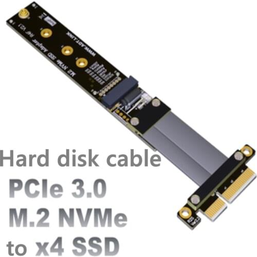 R24SF M.2 NVMe M key Extension Cable SSD Riser Card Ribbon Line Support M2 to PCI Express 3.0 PCIe x4 Full Speed 32G/bps