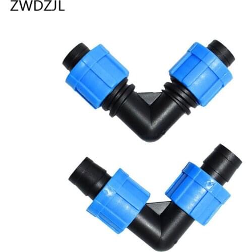 Irrigation Drip tape 5/8" hose elbow barb Thread locking 16mm knee 90 degrees elbow hose repair connection adapter 20pcs