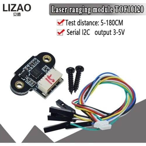 ToF10120 Laser Range Sensor Module 10-180cm Distance Sensor RS232 Interface Arduino TOF05140 UART I2C Output 3-5V