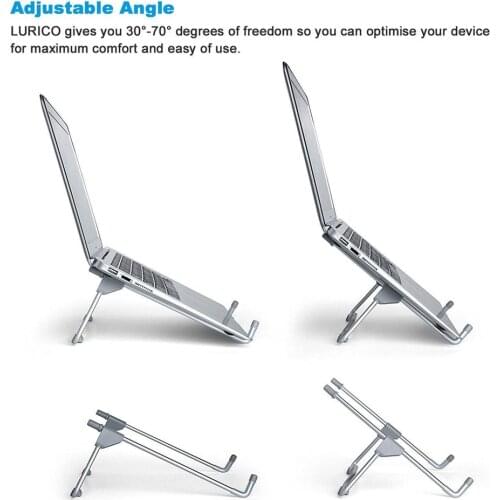 Laptop Tablet Stand Portable Folding Stand Tablet Top Anti-skid Angle Height Adjustable Bracket Home Office