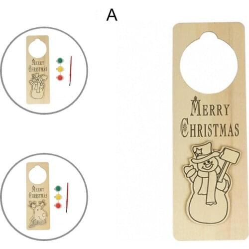 Practical 1 Set Great Christmas Wooden Ornaments with Hanging Hole Portable Hanging Ornament Burr Free for Dorm