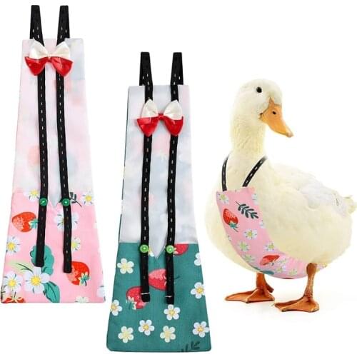 Adjustable Chicken Diaper for Pet Duck Goose or Hens Washable Poultry Nappy Clothes with Bow-Knot Reusable