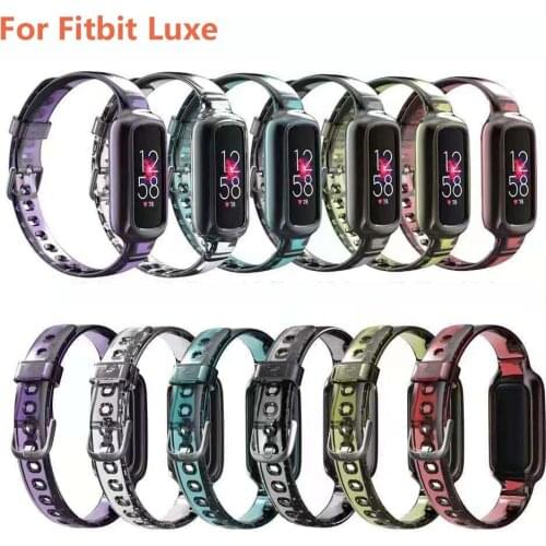 Straps Compatible with Fibtit Luxe with Case, Soft Silicone TPU Bands for Fitbit Luxe Fitness Tracker