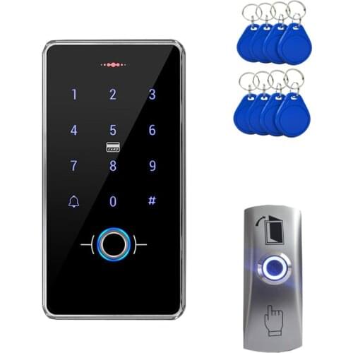 With 13.56MHz Tags y Button IP68 Waterproof Fingerprint Access Control Biometrics Outdoor RFID Keypad Reader Touch Panel