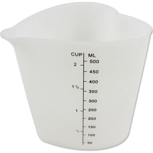 500ML Silicone Measuring CupsThicken Soft Ovenproof Flexible Pinch Pour Measuring Beaker Cup Cake Baking D989
