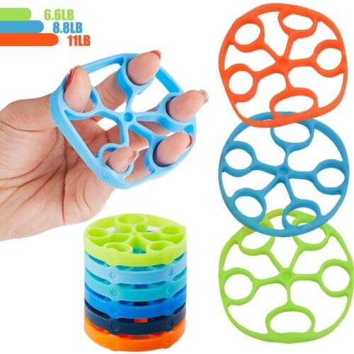 Hand Finger Trainer Silicone Gripper Strength Workout Hand Muscle Training Finger Rehabilitation Trainer Grip Ring Exerciser